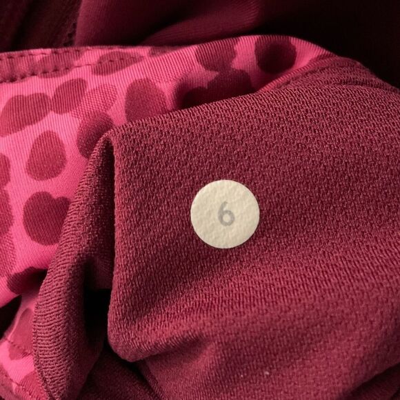 lululemon Women's Dashing Purple/Burgundy Inspire II Mesh 7/8 Tight Leggings  6 - Picture 2 of 10